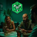Neon Dice Sign for Game Room Decor