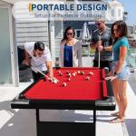 7FT Portable Folding Pool Table Set for Fun