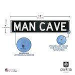 Man Cave Vintage Aluminum Street Sign – 18x4 Inch