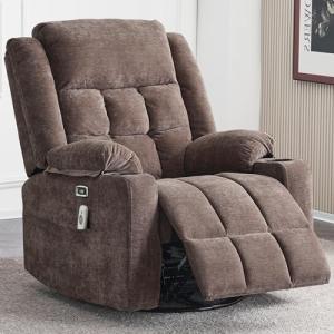 Power Swivel Rocker Recliner with Massage and Heat