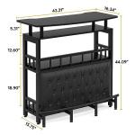 Tribesigns 44-Inch Black Home Bar Unit