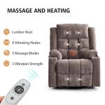 Power Swivel Rocker Recliner with Massage and Heat