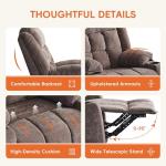 Power Swivel Rocker Recliner with Massage and Heat