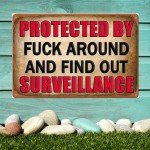 Funny ‘Find Out’ Man Cave Tin Sign 8x12