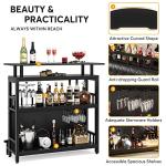 Tribesigns 44-Inch Black Home Bar Unit