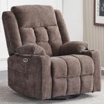 Power Swivel Rocker Recliner with Massage and Heat