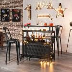 Tribesigns 44-Inch Black Home Bar Unit