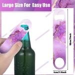 4-Pack Stainless Steel Bottle Openers - Marble Print