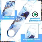 4-Pack Stainless Steel Bottle Openers - Marble Print
