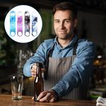 4-Pack Stainless Steel Bottle Openers - Marble Print