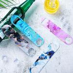 4-Pack Stainless Steel Bottle Openers - Marble Print