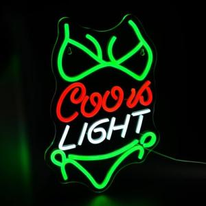 Green LED Neon Beer Sign for Man Cave