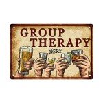 Funny Man Cave Bar Sign - Group Therapy Decor