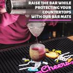 Cheers Bar Mat – 12" x 18" Rubber Spill Mat