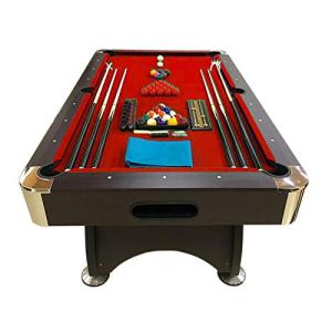 7-Foot Red Felt Pool Table – Red Devil