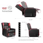GTRACING Ergonomic Gaming Recliner with Bluetooth Speakers