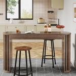 Tribesigns 59" Farmhouse Bar Table - Easy Assembly
