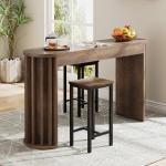 Tribesigns 59" Farmhouse Bar Table - Easy Assembly