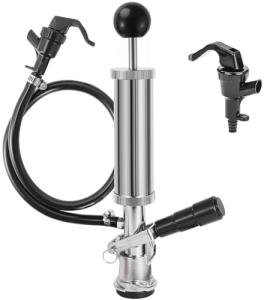 Silver 4” Keg Party Pump with Tap and Hose