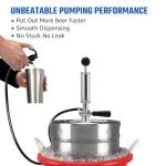 Silver 4” Keg Party Pump with Tap and Hose