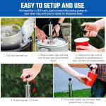 Silver 4” Keg Party Pump with Tap and Hose