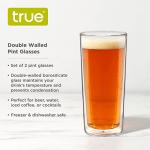 Double Walled Beer Glasses Set of 2