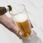 Double Walled Beer Glasses Set of 2