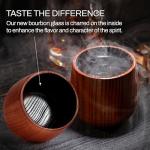 Oaksip Charred Wooden Bourbon Drinking Glass