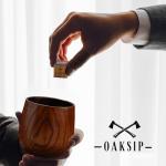Oaksip Charred Wooden Bourbon Drinking Glass