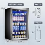 37-Bottle Wine Cooler with Glass Door