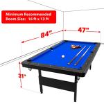 GoSports Portable 6ft/7ft Billiards Table Set