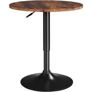 Adjustable Round Bar Table with Swivel Top