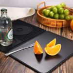 Foldable Silicone Bar Mat with Salt Rimmer