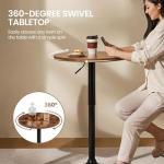 Adjustable Round Bar Table with Swivel Top