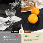 Foldable Silicone Bar Mat with Salt Rimmer