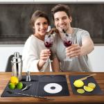 Foldable Silicone Bar Mat with Salt Rimmer