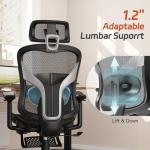 Ergonomic Mesh Office Chair with Footrest & Cooling