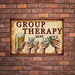 Funny Man Cave Bar Sign - Group Therapy Decor