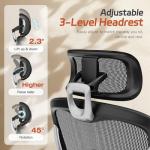 Ergonomic Mesh Office Chair with Footrest & Cooling