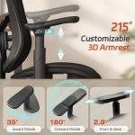 Ergonomic Mesh Office Chair with Footrest & Cooling