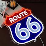 Retro Route 66 Neon LED Sign for Man Cave