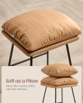 Caramel Brown Leather Bar Stools Set of 2