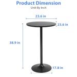 40-Inch Round Bistro Bar Table Set of 2