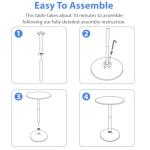 40-Inch Round Bistro Bar Table Set of 2