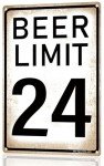 Funny Beer Limit 24 Vintage Metal Sign