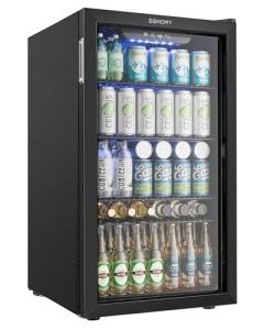 Compact Beverage Cooler - 128 Can Mini Fridge