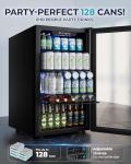 Compact Beverage Cooler - 128 Can Mini Fridge