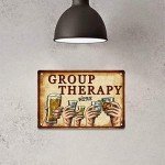Funny Man Cave Bar Sign - Group Therapy Decor