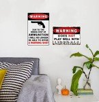 Funny No Trespassing Vintage Garage Sign for Man Cave