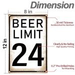 Funny Beer Limit 24 Vintage Metal Sign